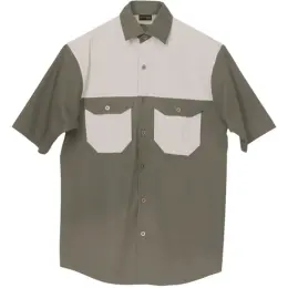 Military Green Stone Two Tone Bush Shirt